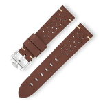 Dark Olive Green Squale Perforated Leather Strap - 22mm