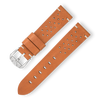 Chocolate Squale Perforated Leather Strap - 22mm