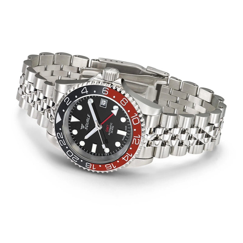 Squale 1545 GMT Black & Red