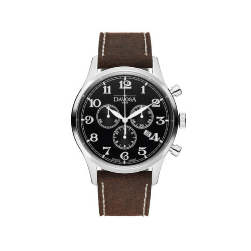 Dark Slate Gray Davosa Heritage Chronograph