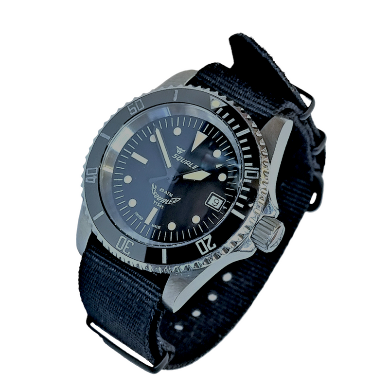 Dark Slate Gray Black NATO Strap