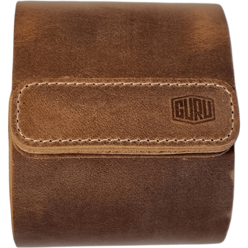 Saddle Brown GURU Watches Leather single Watch Roll