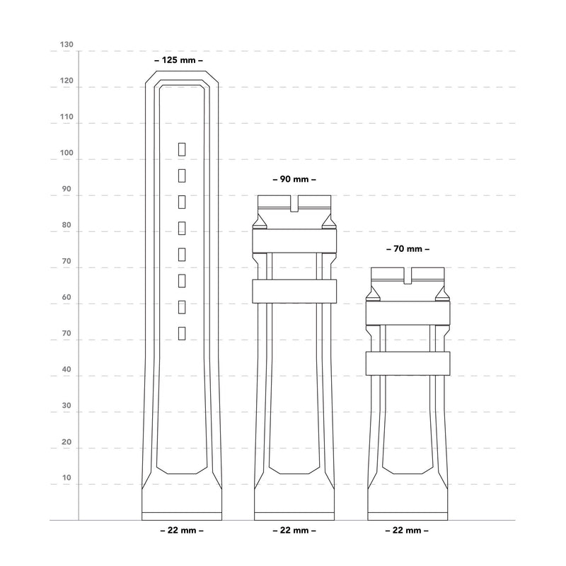 Light Gray MARATHON 3-Piece Rubber Strap System