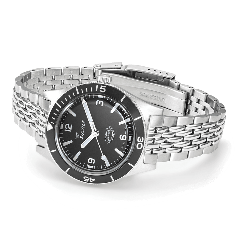 Dark Slate Gray Squale Super-Squale Arabic Numerals Black Bracelet