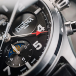 Dark Slate Gray Davosa Newton Pilot Moonphase Chronograph