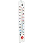 16" Vertical Outdoor Thermometer, Celsius markings on the left, Fahrenheit markings on the right; indicator lines in blue below freezing, red above freezing