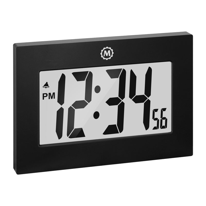 Light Gray Large Digital Frame Wall Clock with 3.25" Digits