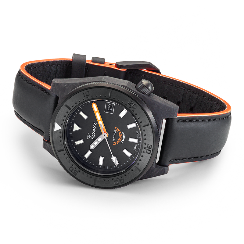 Dark Slate Gray Squale T-183 T-183 Forged Carbon Orange