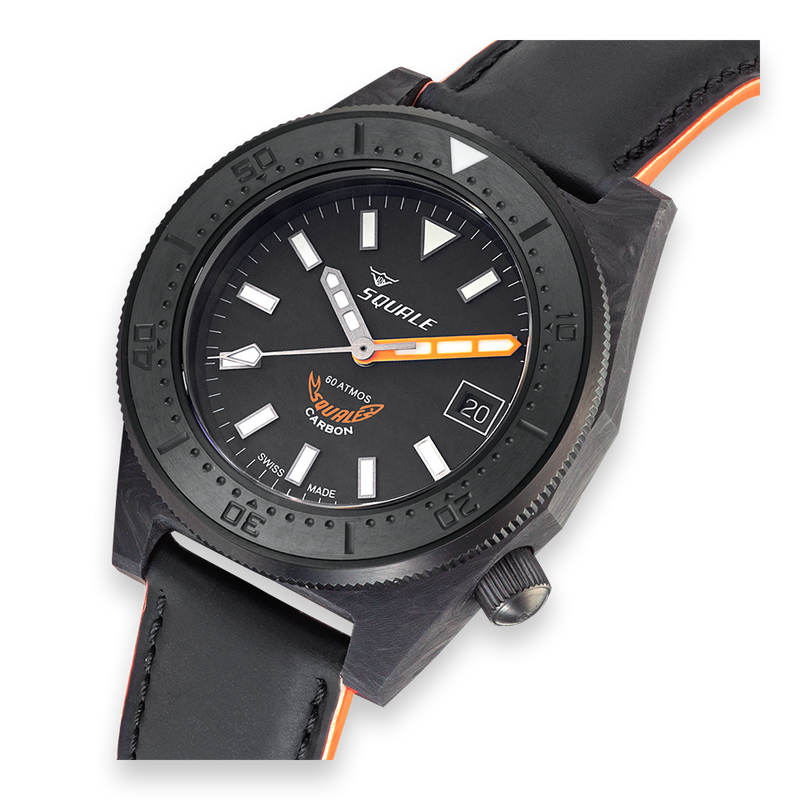 Dark Slate Gray Squale T-183 T-183 Forged Carbon Orange