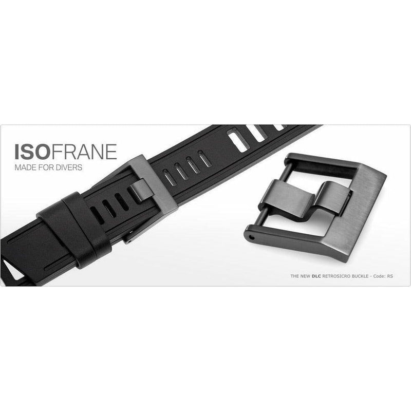 Dark Slate Gray ISOFRANE Rubber Dive Watch Strap - Turquise