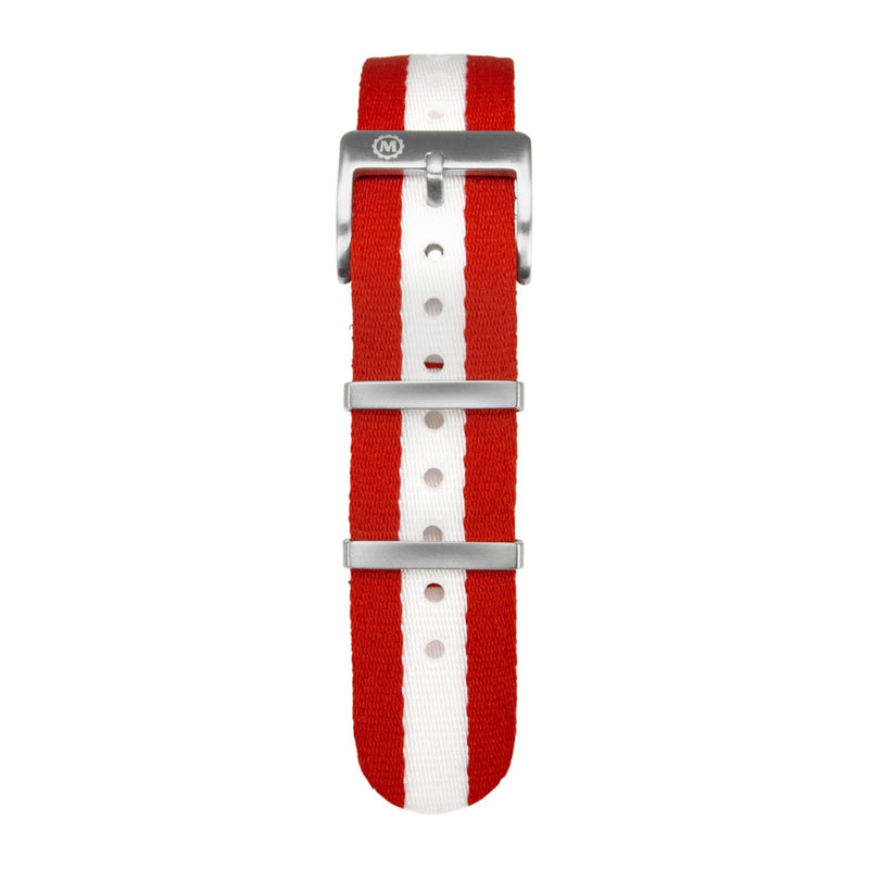 20mm Seat-belt Weave Nylon NATO Watch Band/Strap with Stainless Steel Square Buckle - marathonwatch