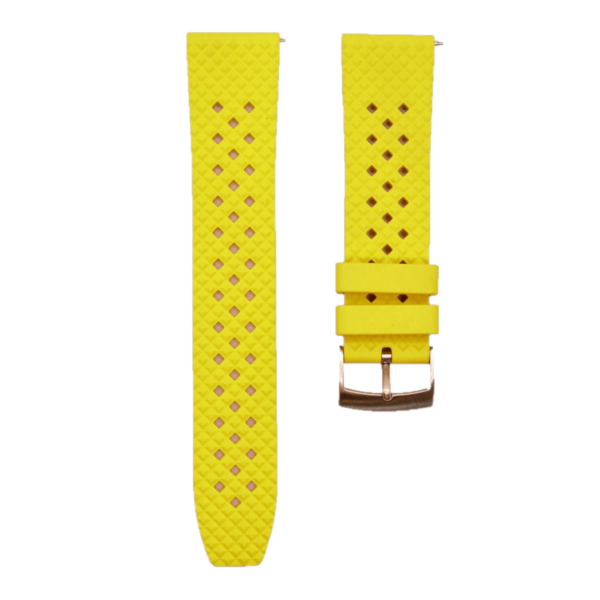 Gold GURU Honeycomb Rubber Strap - Black