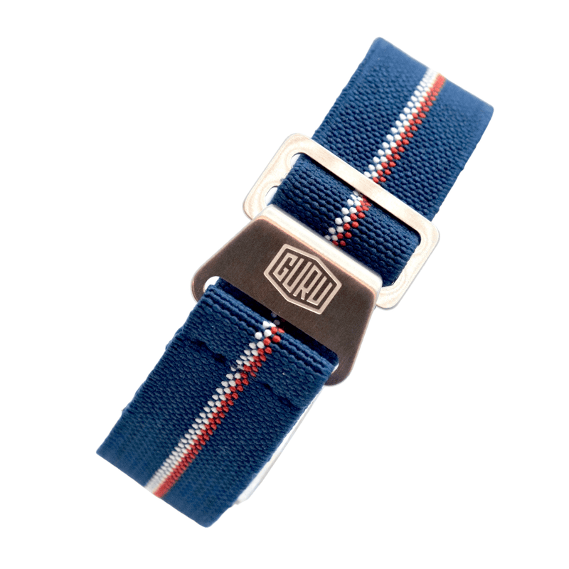 Dark Slate Gray GURU Marine Nationale Strap Blue, White & Orange