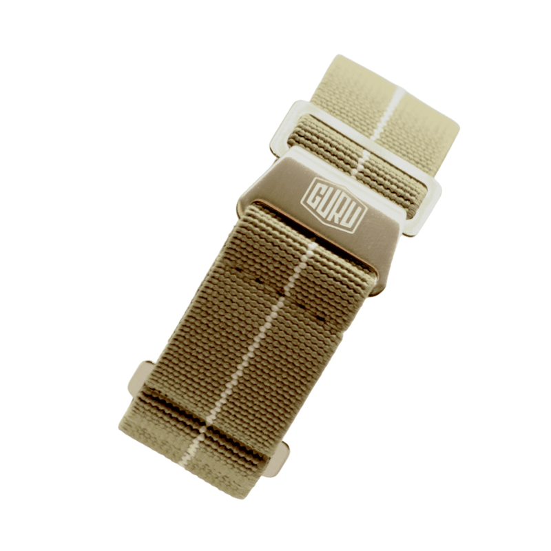 Dim Gray GURU Marine Nationale Strap  Khaki & White