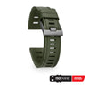 Dark Slate Gray ISOFRANE Rubber Dive Watch Strap - NATO Green