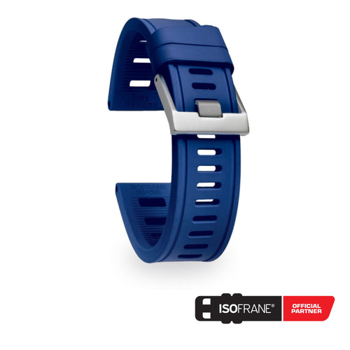 Midnight Blue ISOFRANE Rubber Dive Watch Strap - Navy Blue