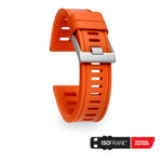 Chocolate ISOFRANE Rubber Dive Watch Strap - Orange