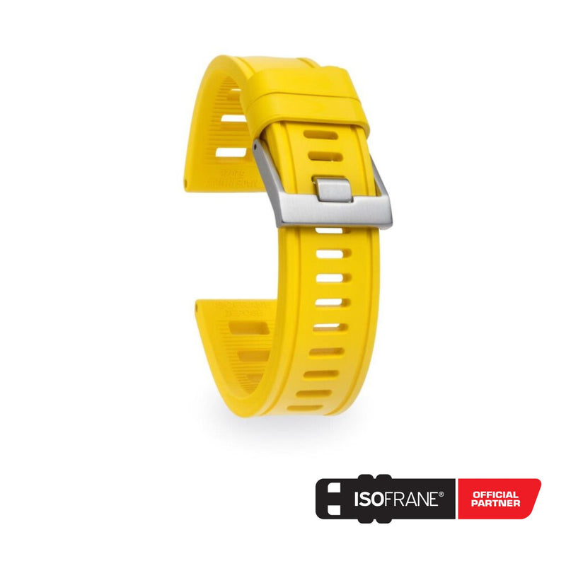 Goldenrod ISOFRANE Rubber Dive Watch Strap - Yellow