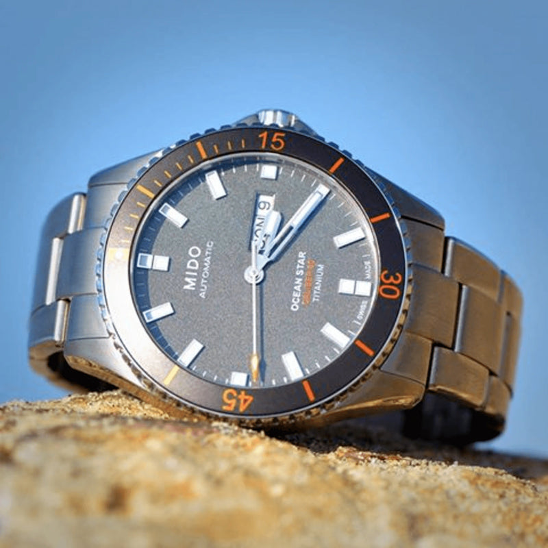 Light Slate Gray MIDO Ocean Star 200 - Titanium