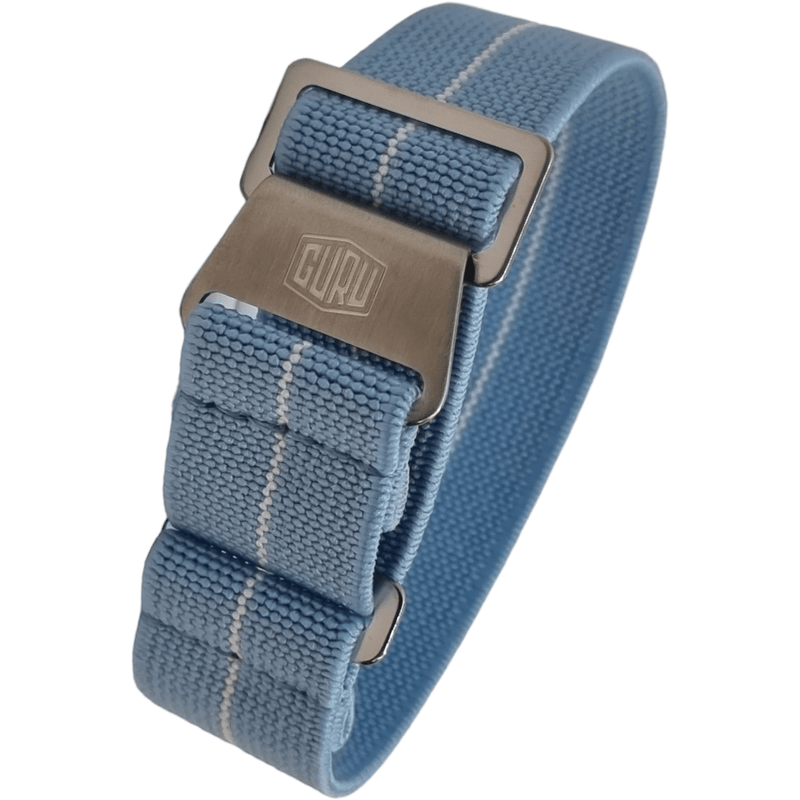 Dim Gray GURU Marine Nationale Strap Light Blue & White