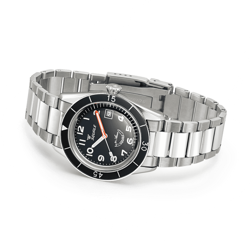 Gray Squale SUB-39 Black Arabic Bracelet