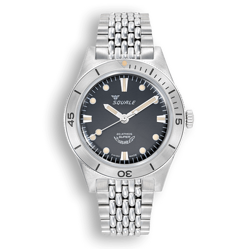 Light Gray Squale Super-Squale Sunray Black Bracelet