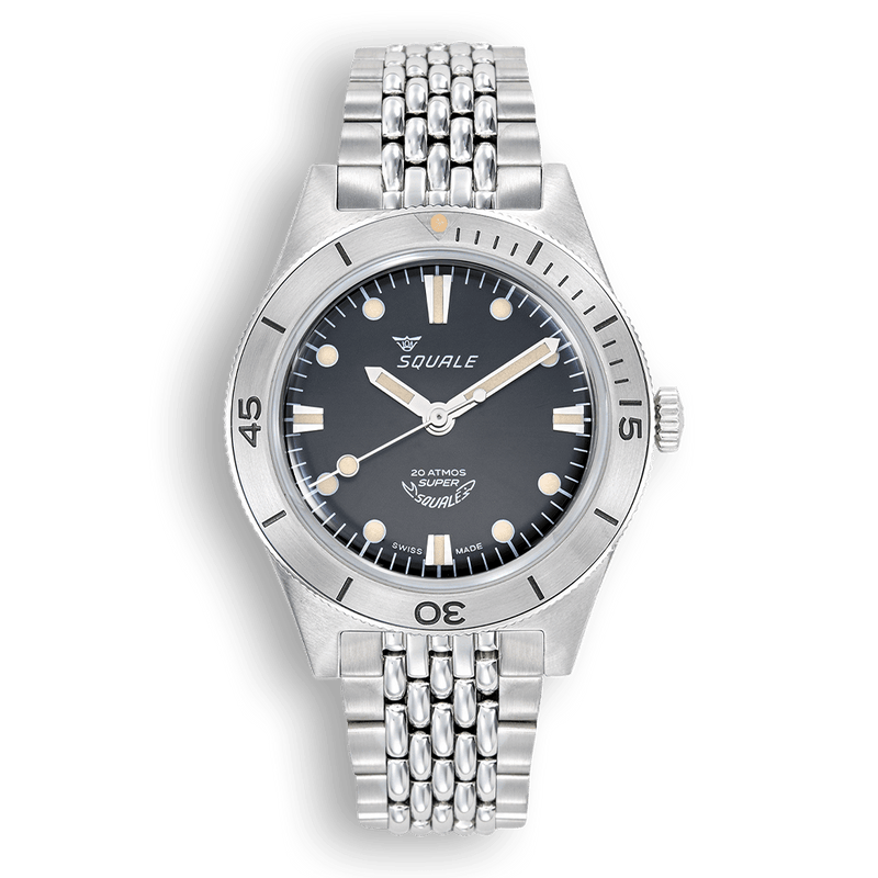 Light Gray Squale Super-Squale Sunray Black Bracelet