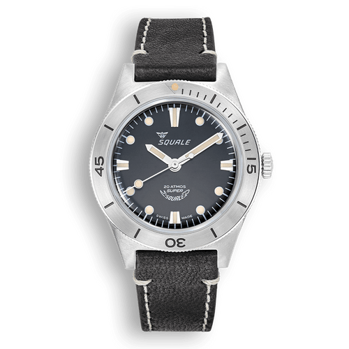 Light Gray Squale Super-Squale Sunray Black Leather