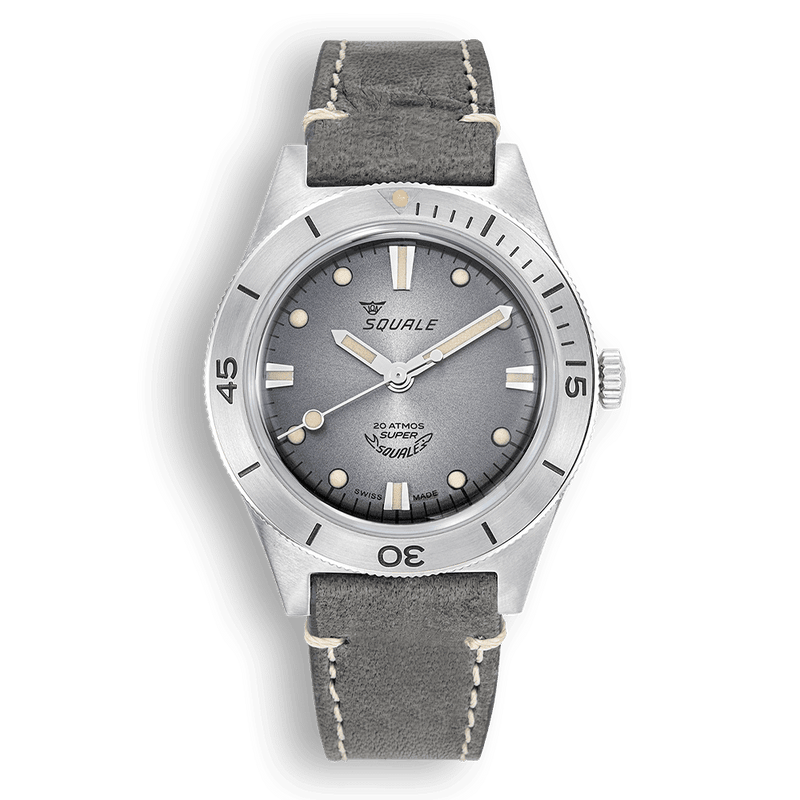 Light Slate Gray Squale Super-Squale Sunray Grey Leather