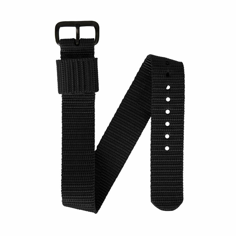 Black 16mm Ballistic Nylon Watch Strap