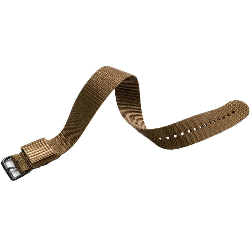 20mm - 11" Length - Ballistic Nylon Watch Band/Strap with Stainless Steel Buckle - marathonwatch