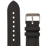 Dark Slate Gray 22mm Two-Piece Rubber Dive Watch Strap - Stainless Steel Hardware