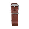 Saddle Brown MARATHON 22mm Leather Defence Standard Watch Strap - Stainless Steel Hardware