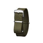 Dark Slate Gray MARATHON 22mm Leather Defence Standard Watch Strap - Stainless Steel Hardware