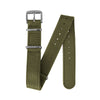 Dark Olive Green MARATHON 18mm Leather Defence Standard Watch Strap - Stainless Steel Hardware