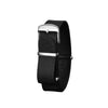 Black 16mm Leather Defence Standard Watch Strap - Stainless Steel Hardware