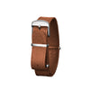 Saddle Brown MARATHON 16mm Leather Defence Standard Watch Strap - Stainless Steel Hardware