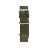 Dark Olive Green MARATHON 16mm Leather Defence Standard Watch Strap - Stainless Steel Hardware