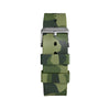Dark Olive Green MARATHON 20mm Camouflage Single-Piece Rubber Watch Strap - Stainless Steel Hardware