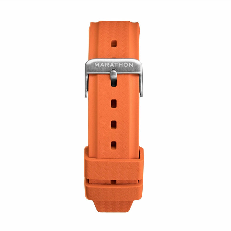 Tomato MARATHON 22mm Textured Two-Piece Rubber Strap - Stainless Steel Hardware