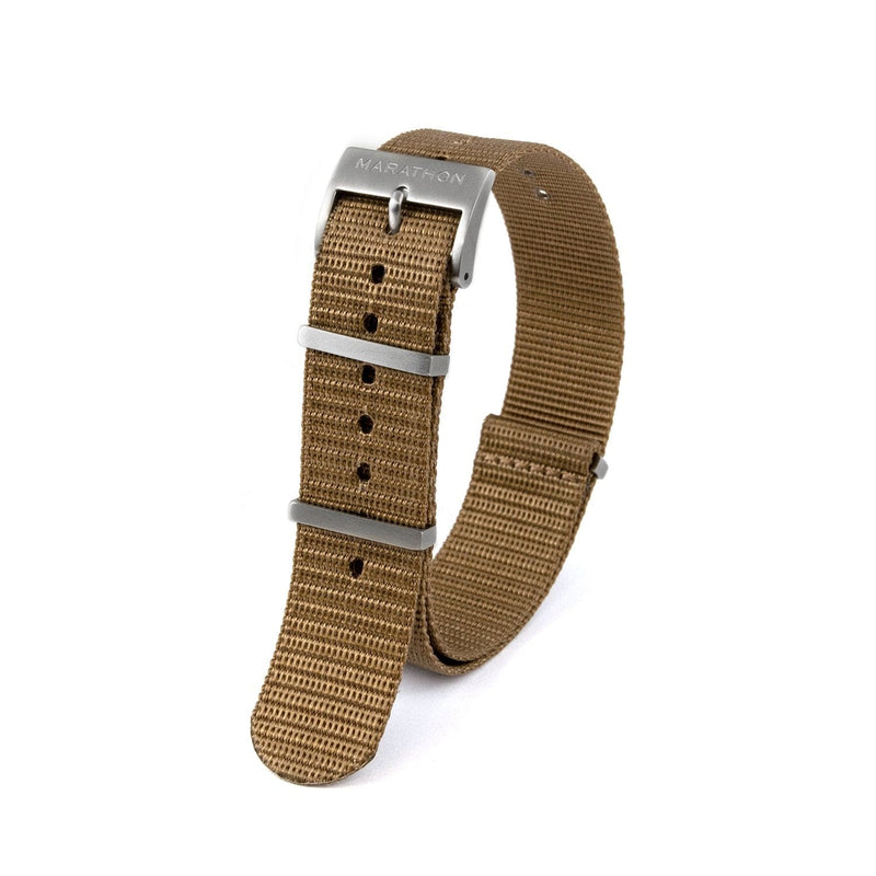 22mm Nylon NATO Watch Band/Strap with Stainless Steel Square Buckle - marathonwatch