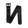 Black MARATHON 20mm Nylon Defence Standard Watch Strap - Anthracite Stainless Steel Hardware