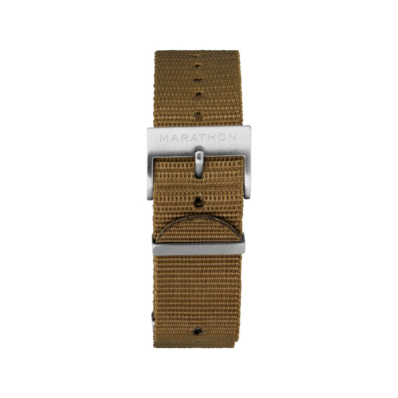 Dark Olive Green MARATHON 20mm Nylon Defence Standard Watch Strap - Stainless Steel Hardware