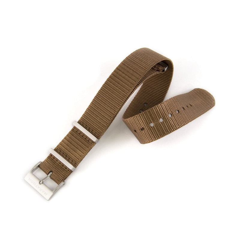 22mm Nylon NATO Watch Band/Strap with Stainless Steel Square Buckle - marathonwatch