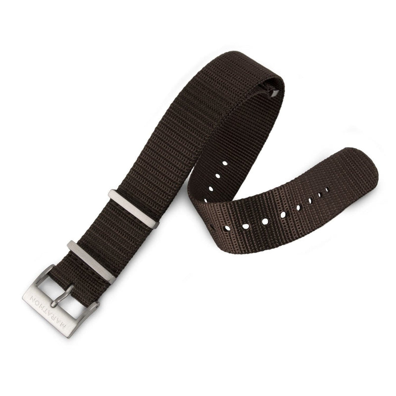 22mm Nylon NATO Watch Band/Strap with Stainless Steel Square Buckle - marathonwatch