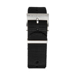Black MARATHON 18mm Nylon Defence Standard Watch Strap - Stainless Steel Hardware