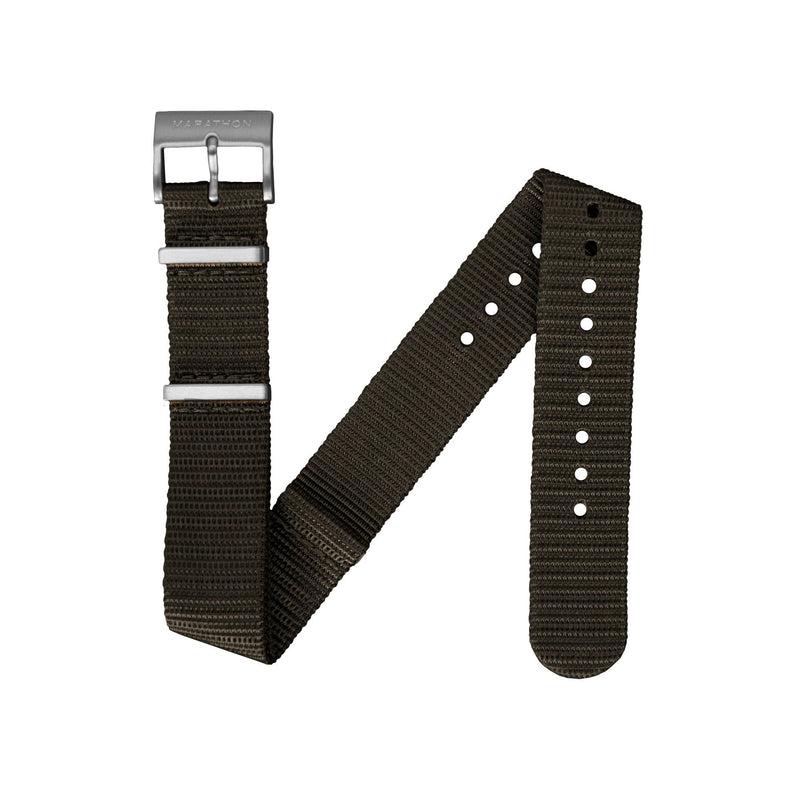 Dark Slate Gray MARATHON 18mm Nylon Defence Standard Watch Strap - Stainless Steel Hardware