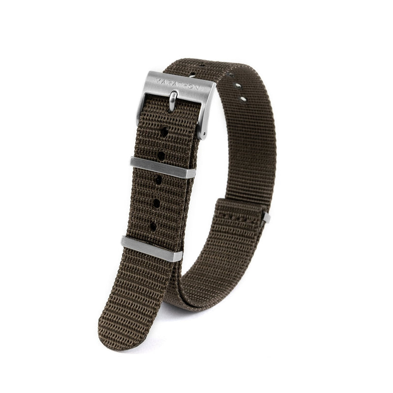 18mm Nylon NATO Watch Band/Strap with Stainless Steel Square Buckle - marathonwatch