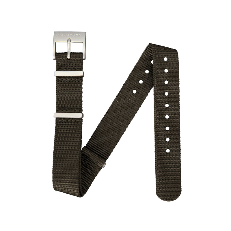 Dark Slate Gray MARATHON 16mm Nylon Defence Standard Watch Strap - Stainless Steel Hardware