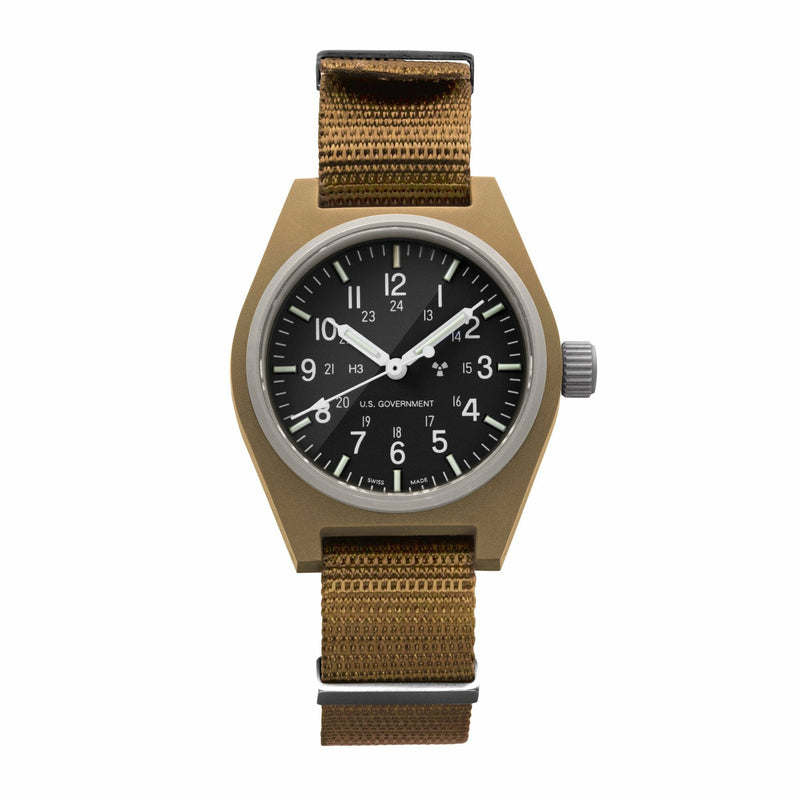 Dark Slate Gray MARATHON Desert Tan General Purpose Quartz (GPQ) - 34mm